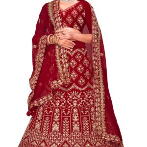 velvet bridal lehenga choli, style, ethnic, fashion, dress, moti work, beautiful